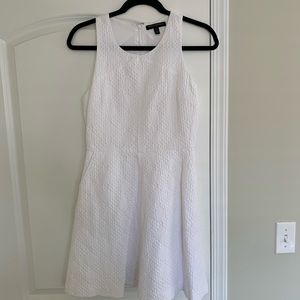 White fit and flare dress